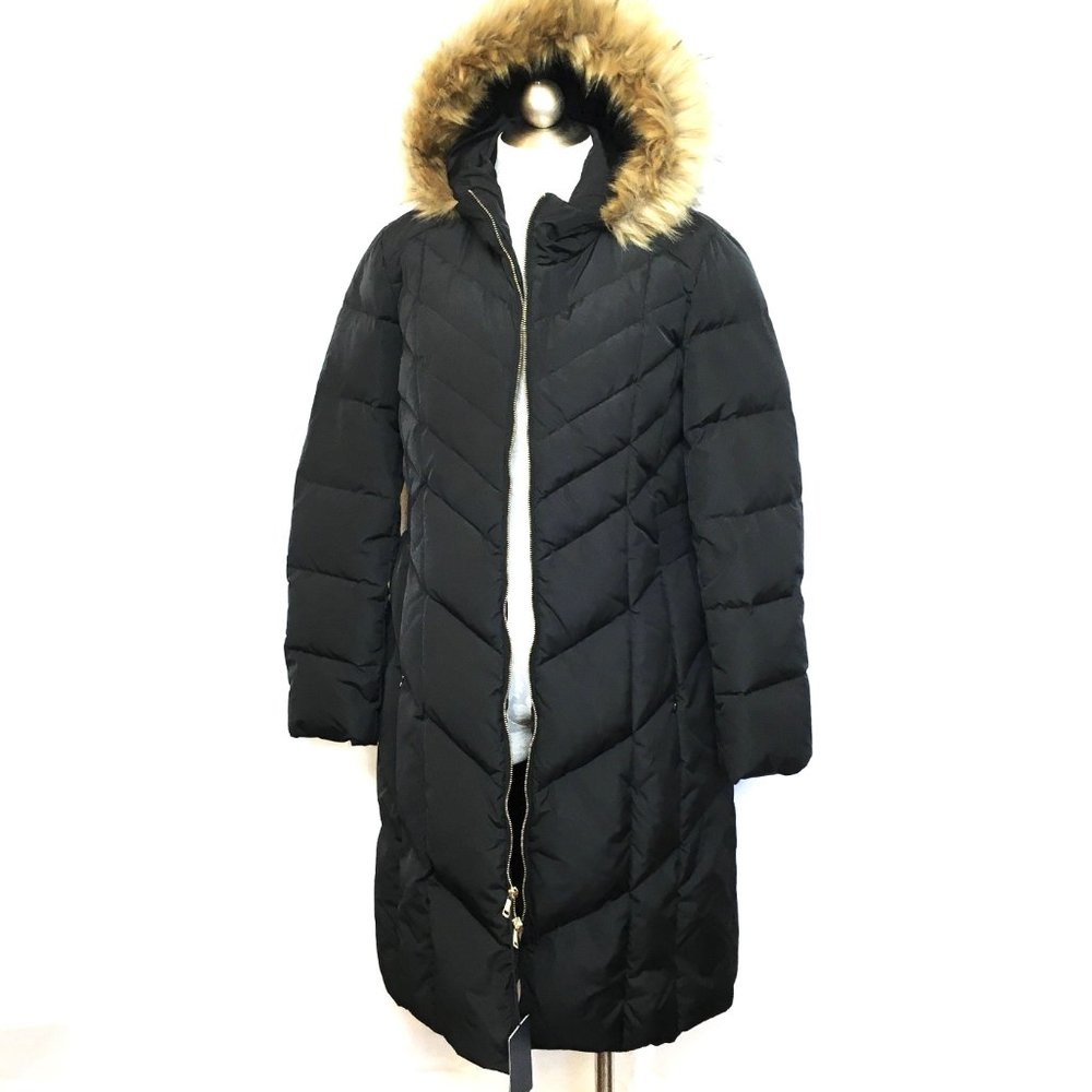 Cole Haan Signature Down Puffer Quilted Women's Long Jacket Coat Sz Lrg NWT